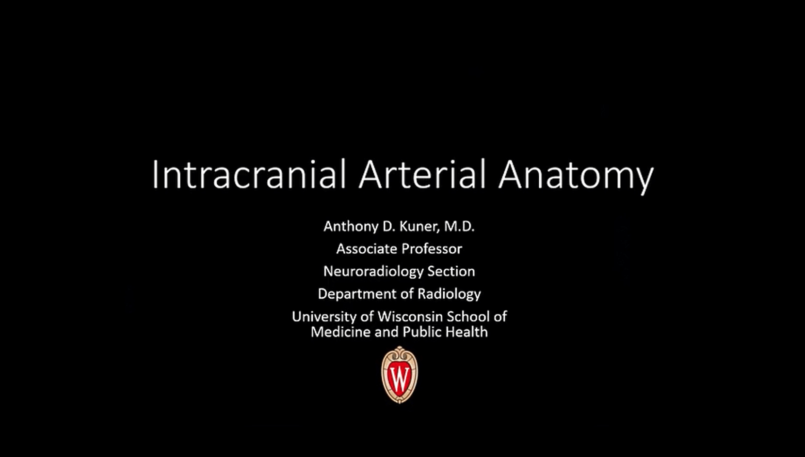 Intracranial Arterial Anatomy thumbnail