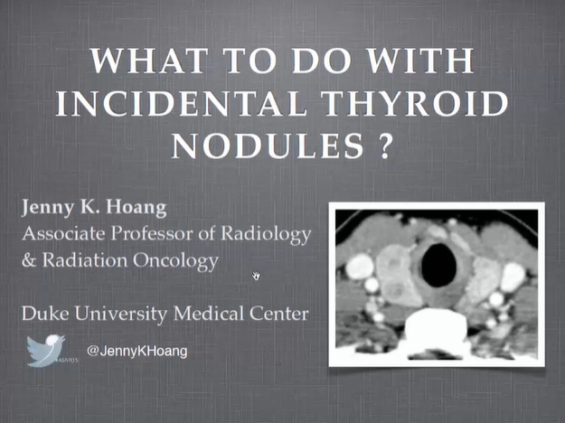 What to Do with Incidental Thyroid Nodules on CT and MRI? thumbnail