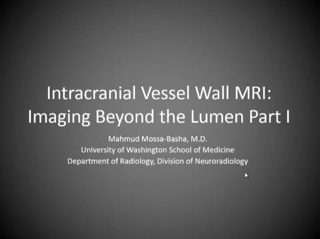 Intracranial Vessel Wall MRI: Imaging Beyond the Lumen, Part 1 thumbnail