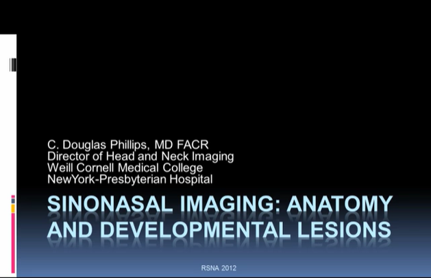 Sinonasal Imaging: Anatomy and Developmental Lesions thumbnail