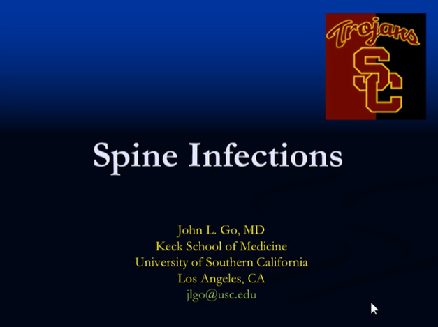 Spine Infections, Part 1 thumbnail
