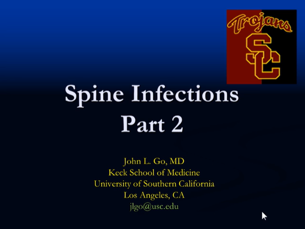 Spine Infections, Part 2 thumbnail